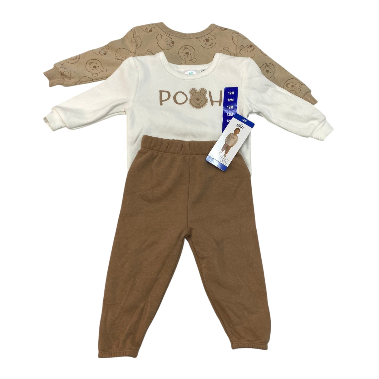 Mad Engine Boy's Winnie the Pooh 3 Piece Clothing Set - 12 Months SIZE - 12