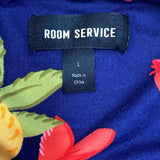 Room Service Women's 2 Piece Notch Collar Summer Pyjama Set - Floral SIZE - Large