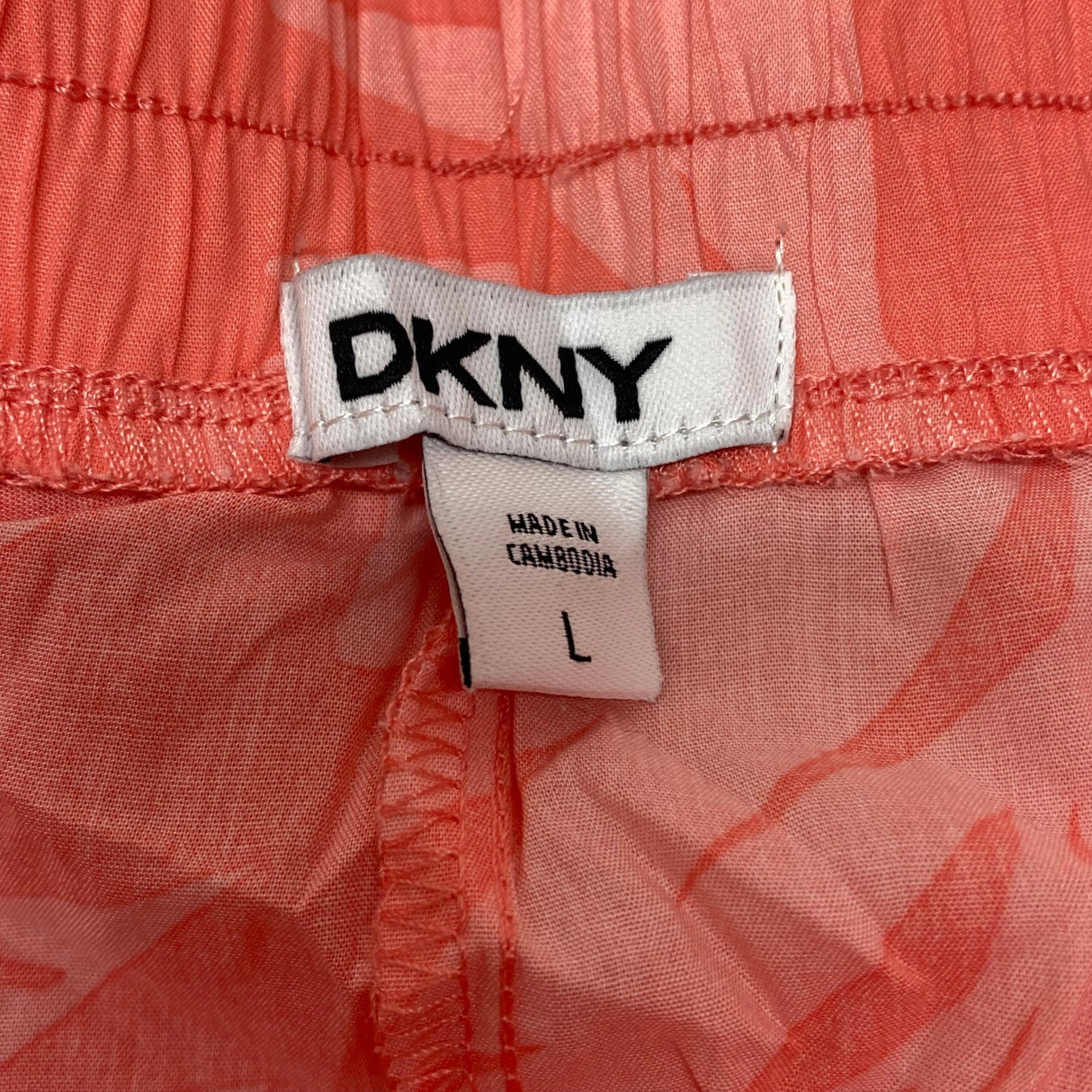 DKNY Women's Lightweight 2 Piece Pyjama Set - Pink Floral SIZE - Large