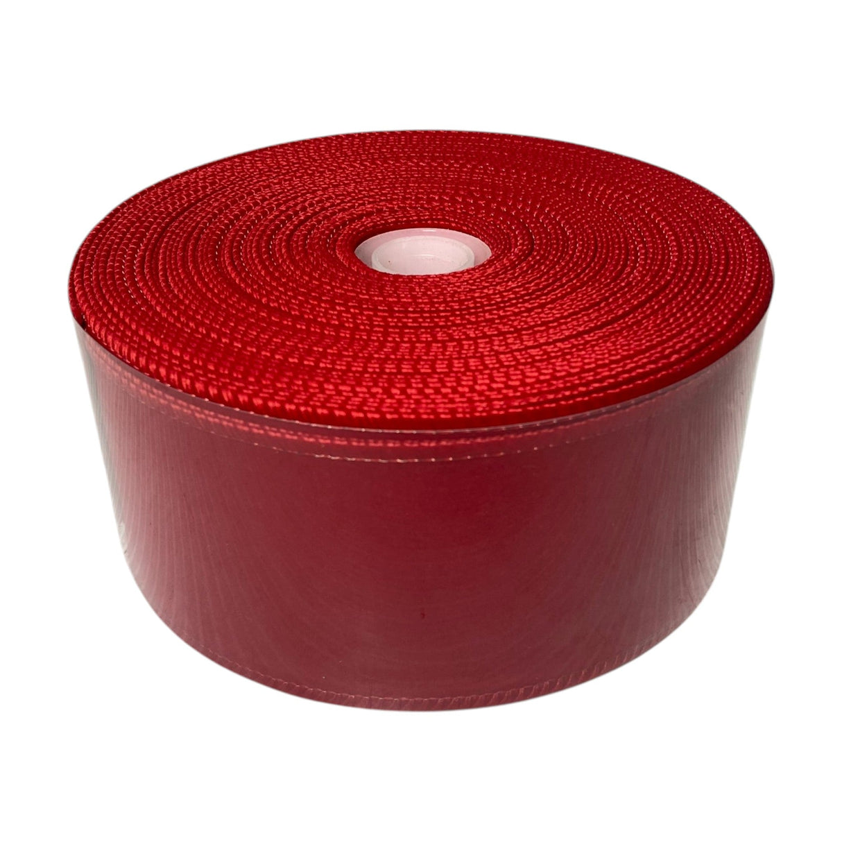 Holiday Wire-Edged Ribbon 6.3cm Wide - Red Crushed Velvet Texture