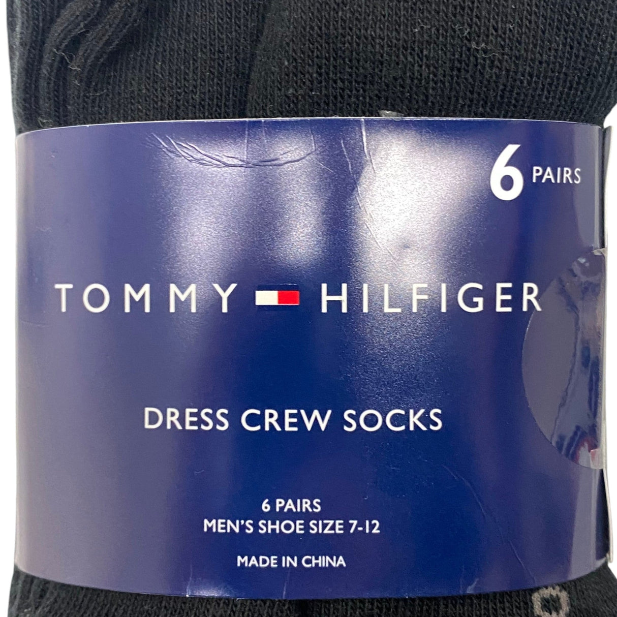 Tommy Hilfiger Men's 6x Dress Crew Socks - Shoe Size 7-12