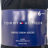 Tommy Hilfiger Men's 6x Dress Crew Socks - Shoe Size 7-12