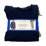 Jachs Men's 2 Piece Lounge Set - Crewneck + Lounge Pant - Navy/Stone SIZE - Large