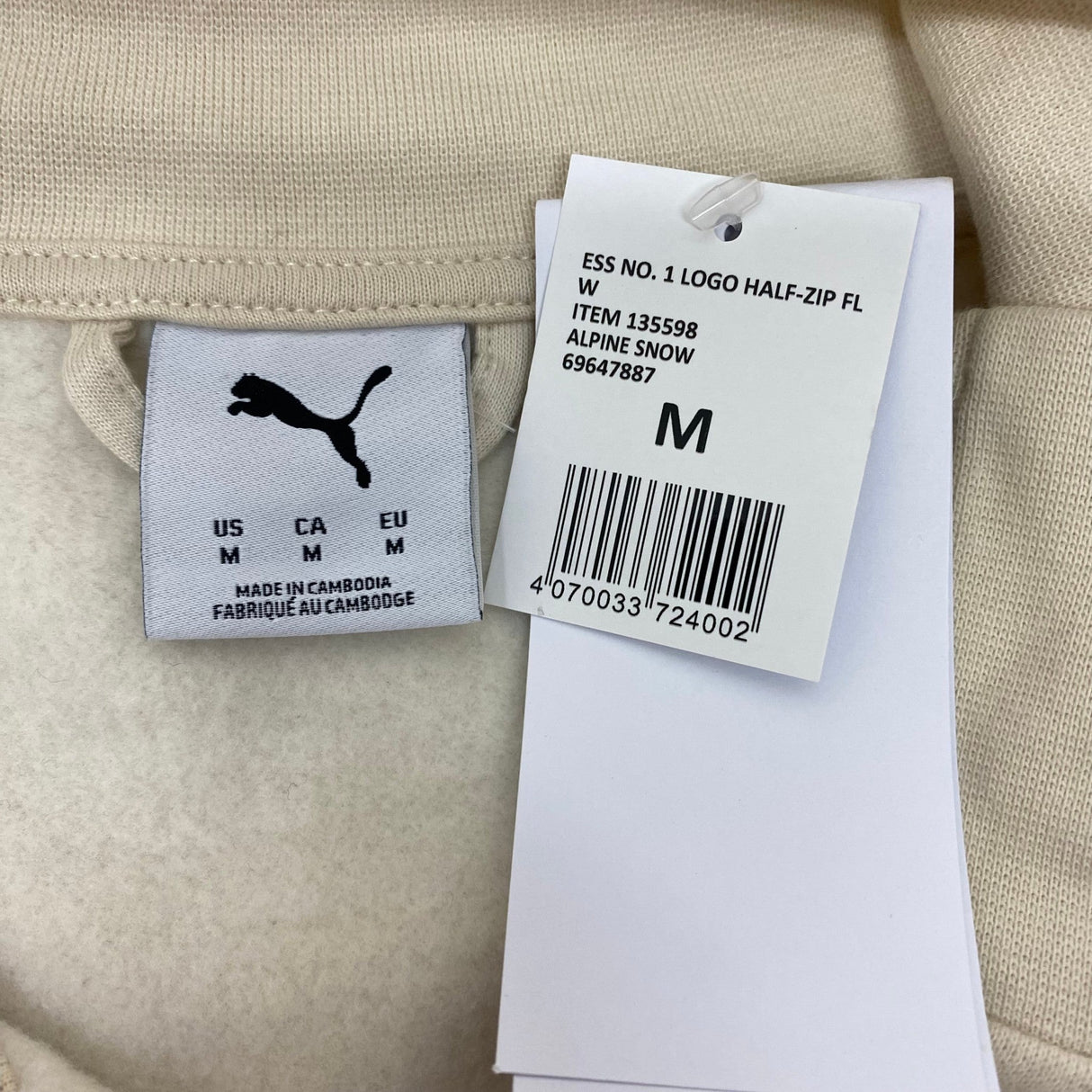 Puma Women's Half-Zip Logo Fleece SIZE - Medium
