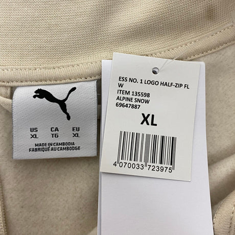 Puma Women's Half-Zip Logo Fleece SIZE - Extra Large