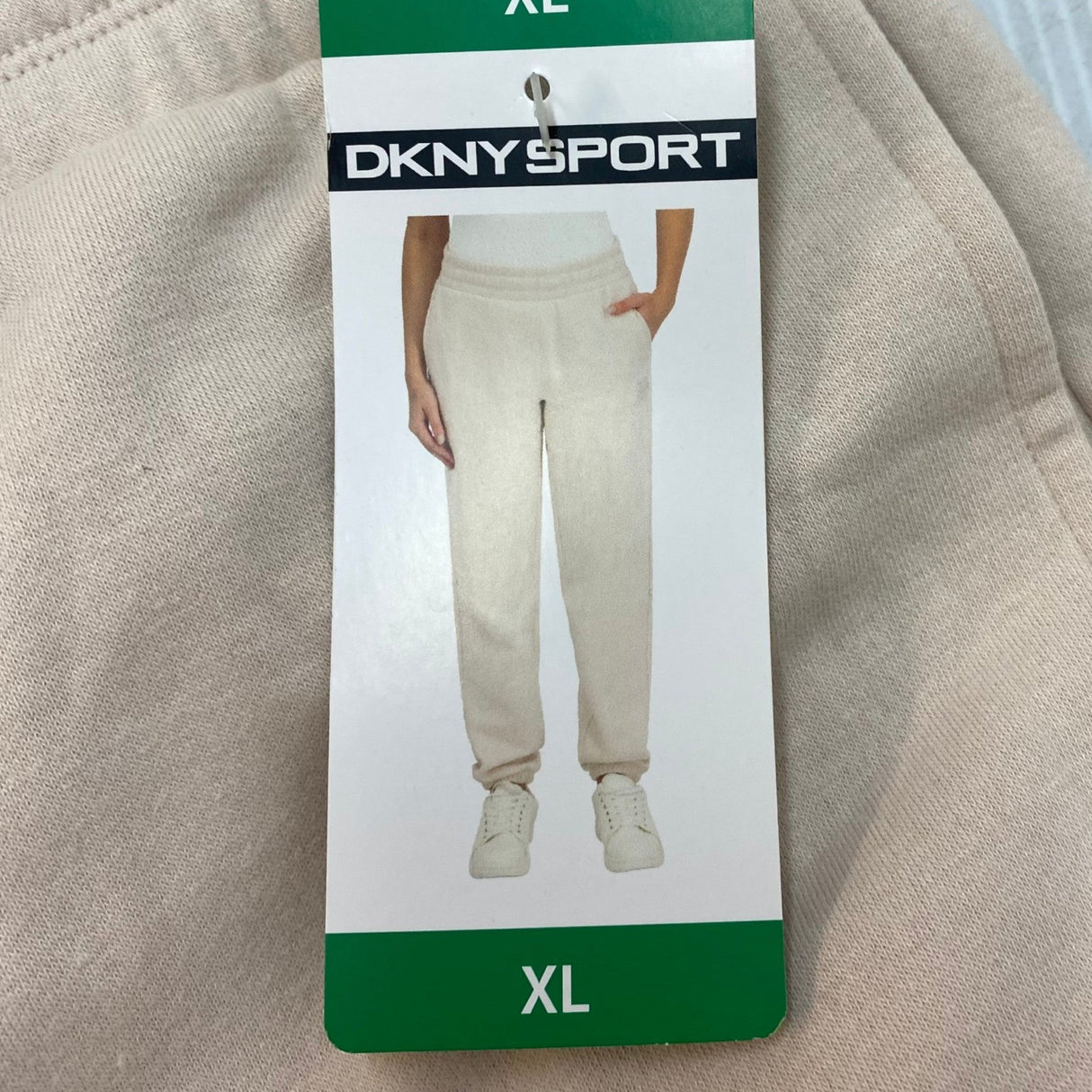 DKNY Women's Fleece Trackpants - Oat SIZE - Extra Large