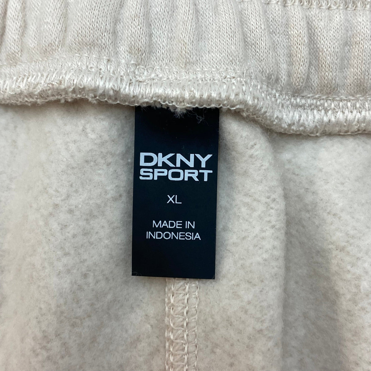DKNY Women's Fleece Trackpants - Oat SIZE - Extra Large