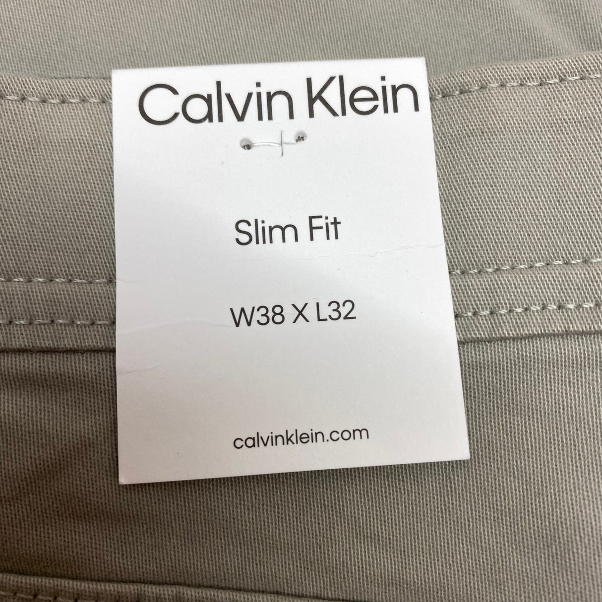 Calvin Klein Men's Slim Fit Pant - Tan - 38 x 32 SIZE - 38