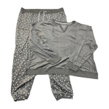 Nautica Women's Fleece Pyjama Set - Grey Polka Dot SIZE - XXL
