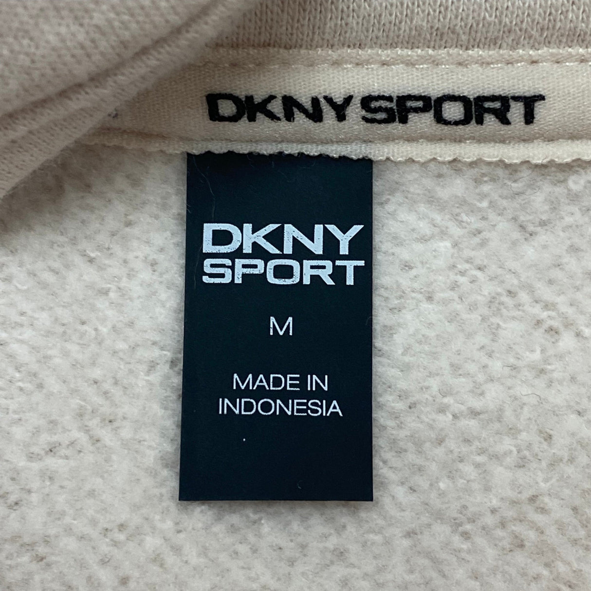 DKNY Women's Half Zip Sweatshirt - Oat SIZE - Medium