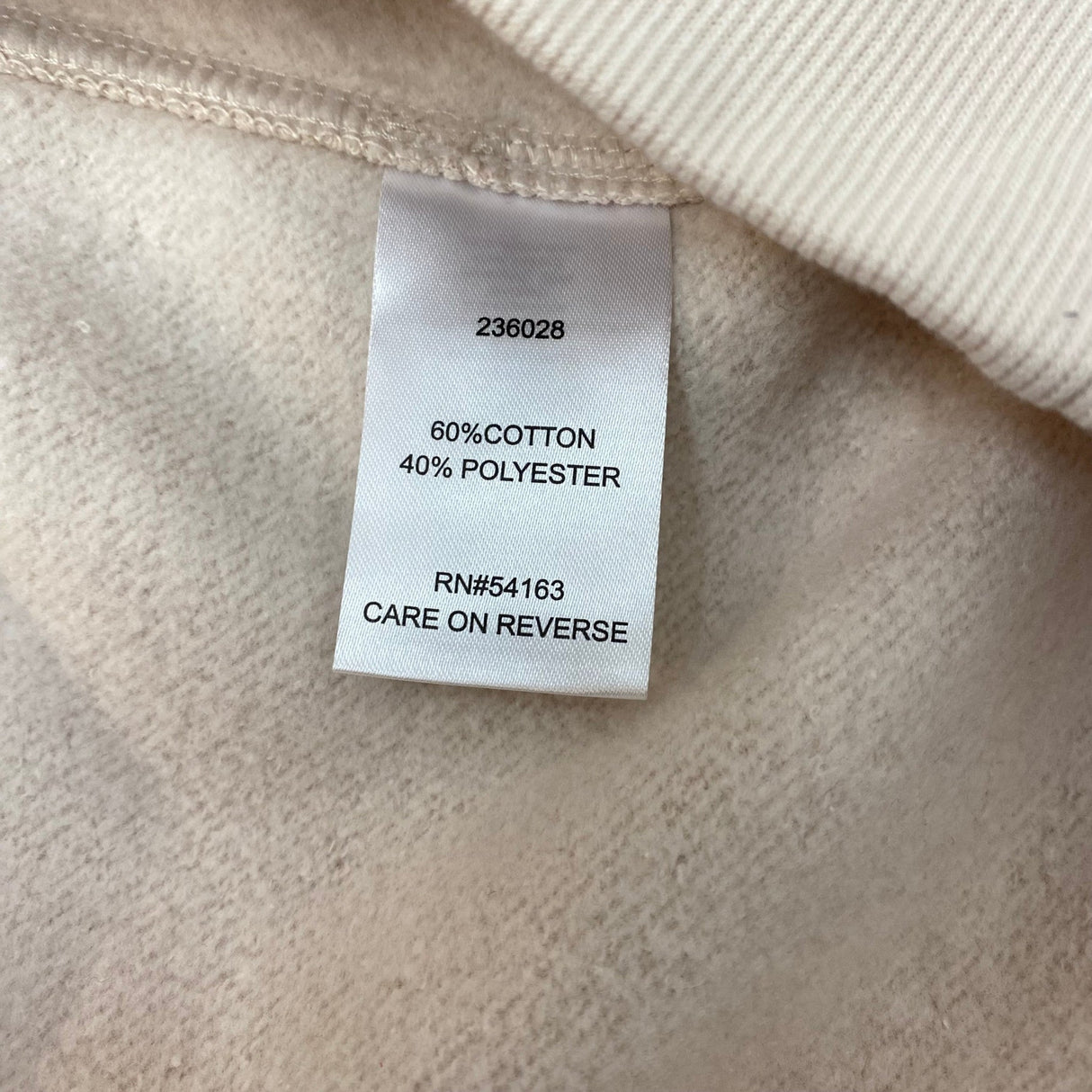 DKNY Women's Half Zip Sweatshirt - Oat SIZE - Medium