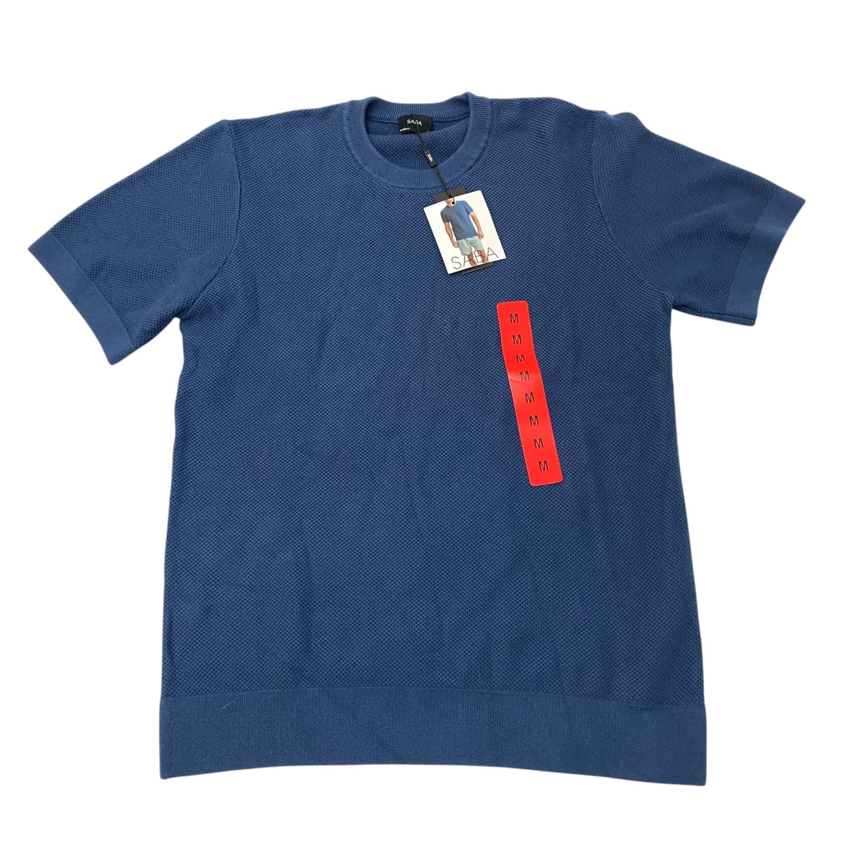 SABA Men's Knitted Cotton Texture Tee SIZE - Medium