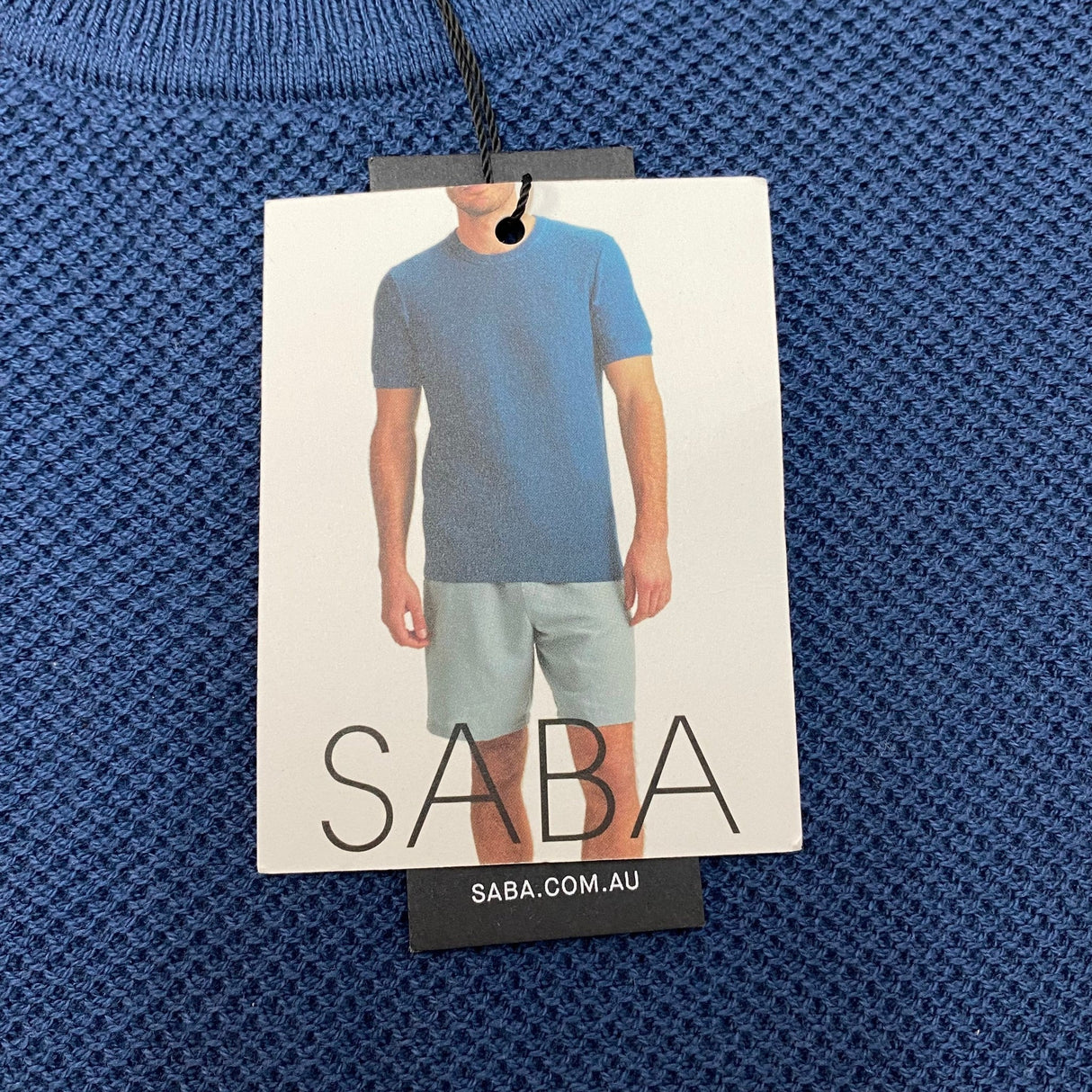 SABA Men's Knitted Cotton Texture Tee SIZE - Medium