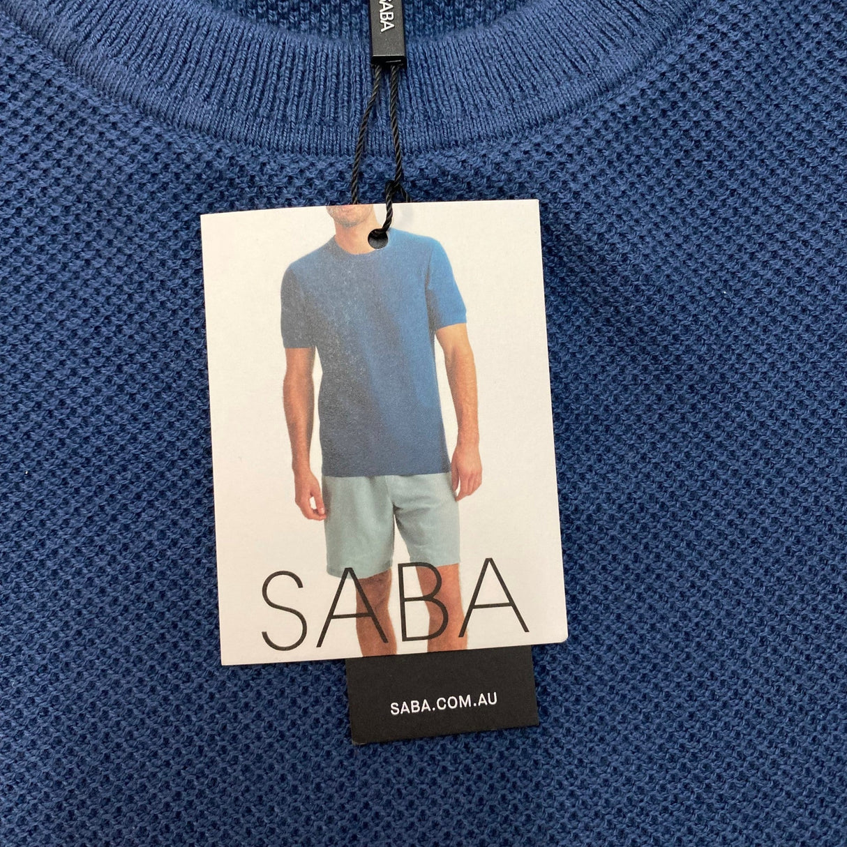 SABA Men's Knitted Cotton Texture Tee SIZE - Extra Large