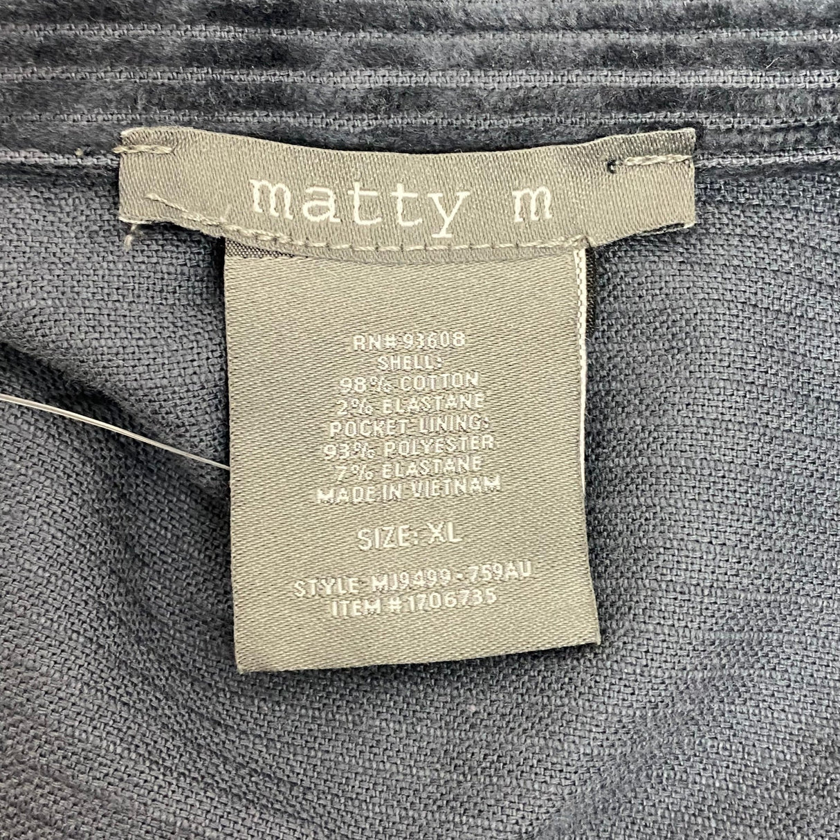 Matty M Women's Corduroy Shacket - Navy SIZE - Extra Large