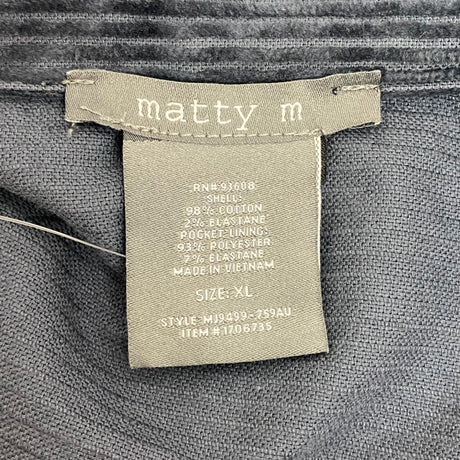 Matty M Women's Corduroy Shacket - Navy SIZE - Extra Large