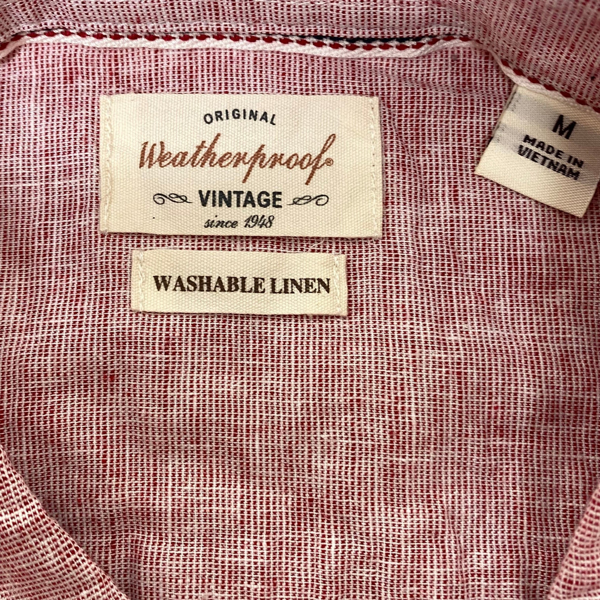 Weatherproof Men's Short Sleeve Linen Button Up Shirt SIZE - Medium