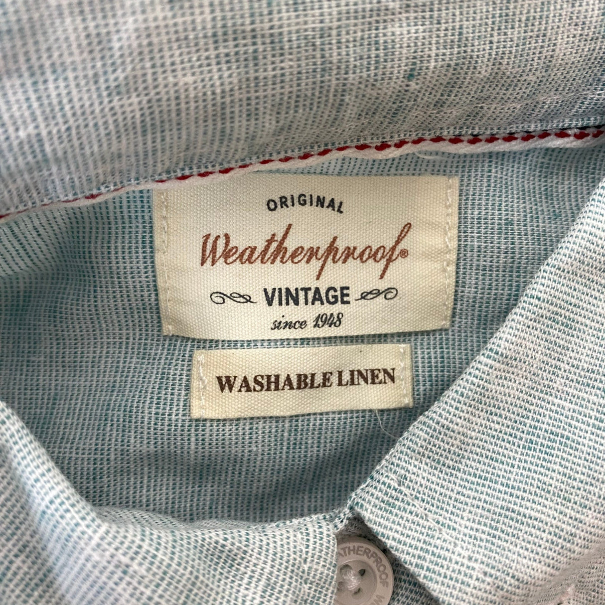 Weatherproof Men's Short Sleeve Linen Button Up Shirt SIZE - Large