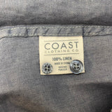 Coast Men's Long Sleeve Linen Button Up Shirt SIZE - Extra Large