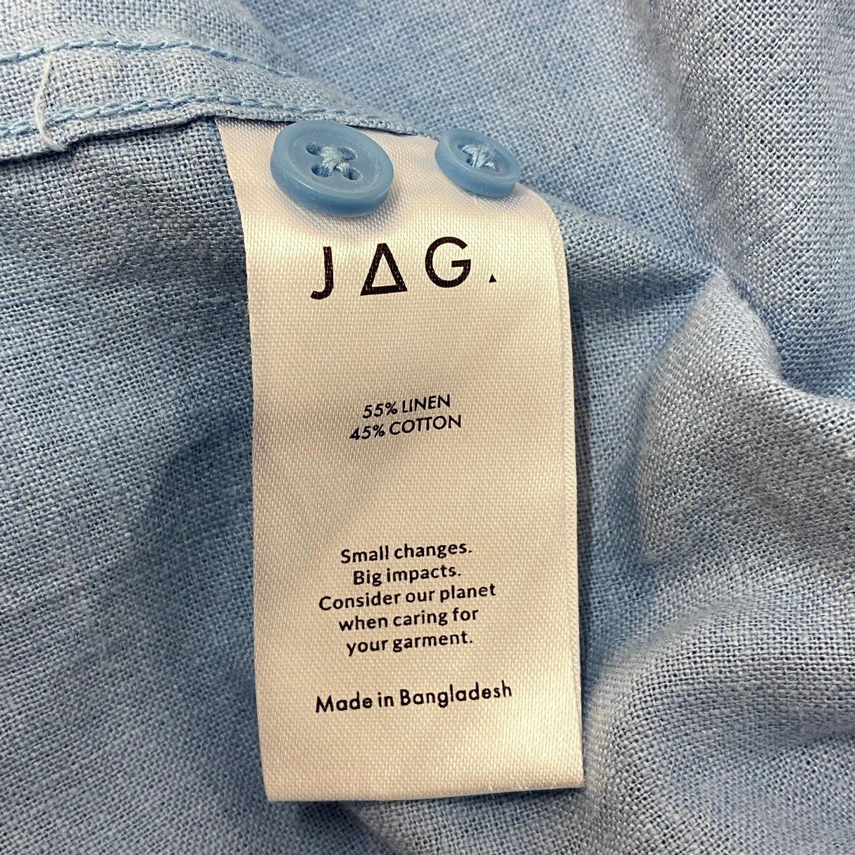 JAG Men's Long Sleeve Linen Button Up Shirt SIZE - Large