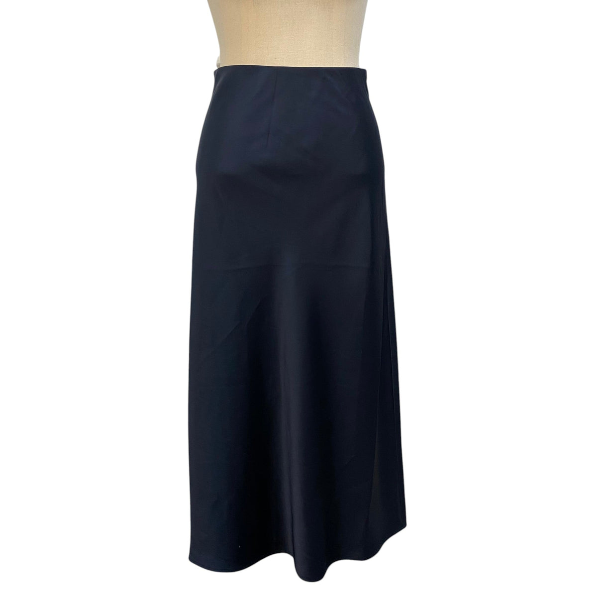 Matty M Women's Satin Midi Skirt - Navy SIZE - Extra Small