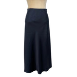 Matty M Women's Satin Midi Skirt - Navy SIZE - Extra Small