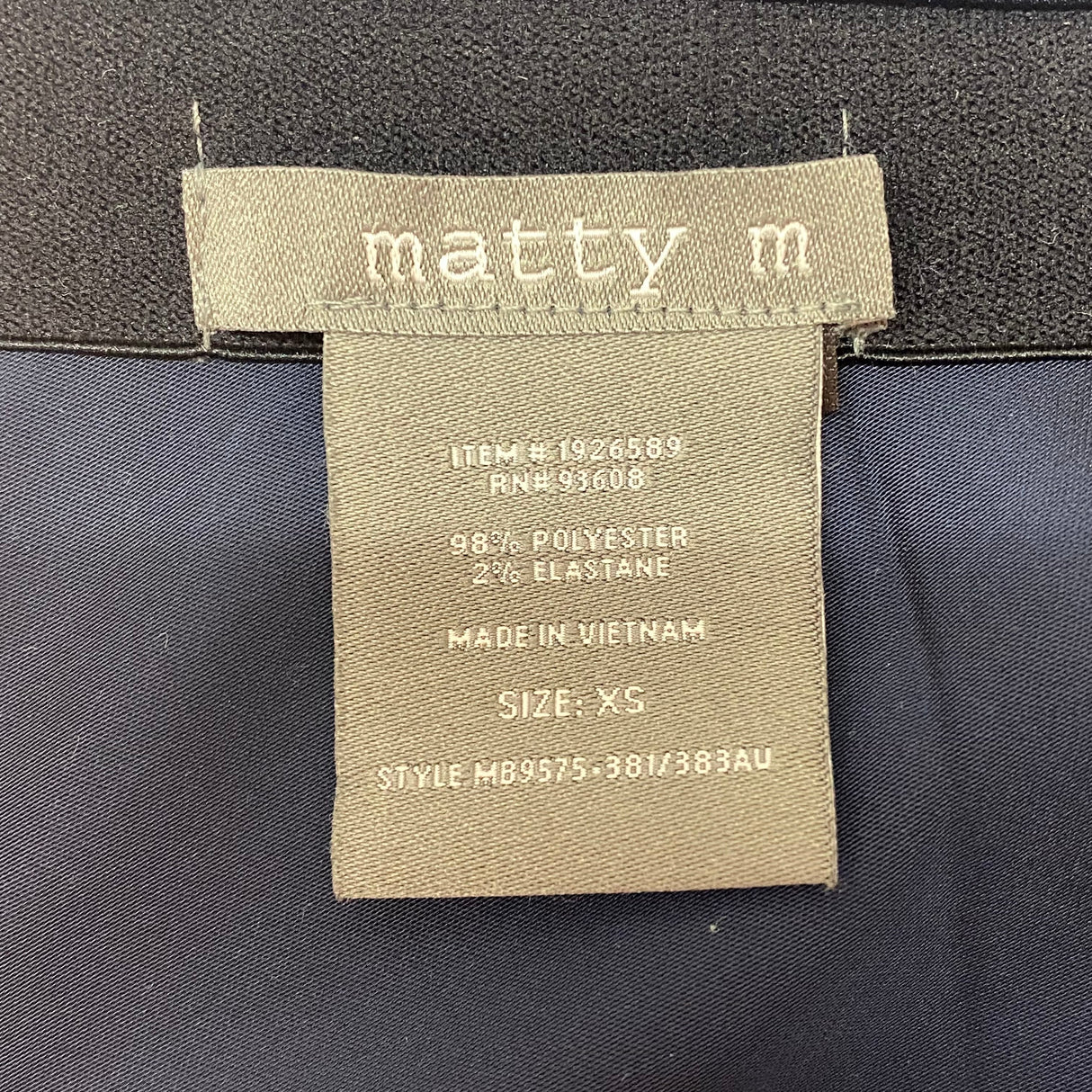 Matty M Women's Satin Midi Skirt - Navy SIZE - Extra Small