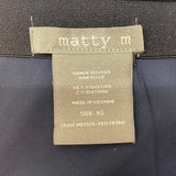 Matty M Women's Satin Midi Skirt - Navy SIZE - Extra Small