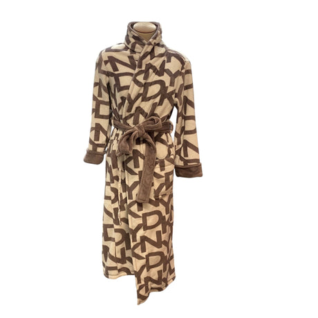 DKNY Women's Shawl Collar Long Plush Robe - Mauve SIZE - Small