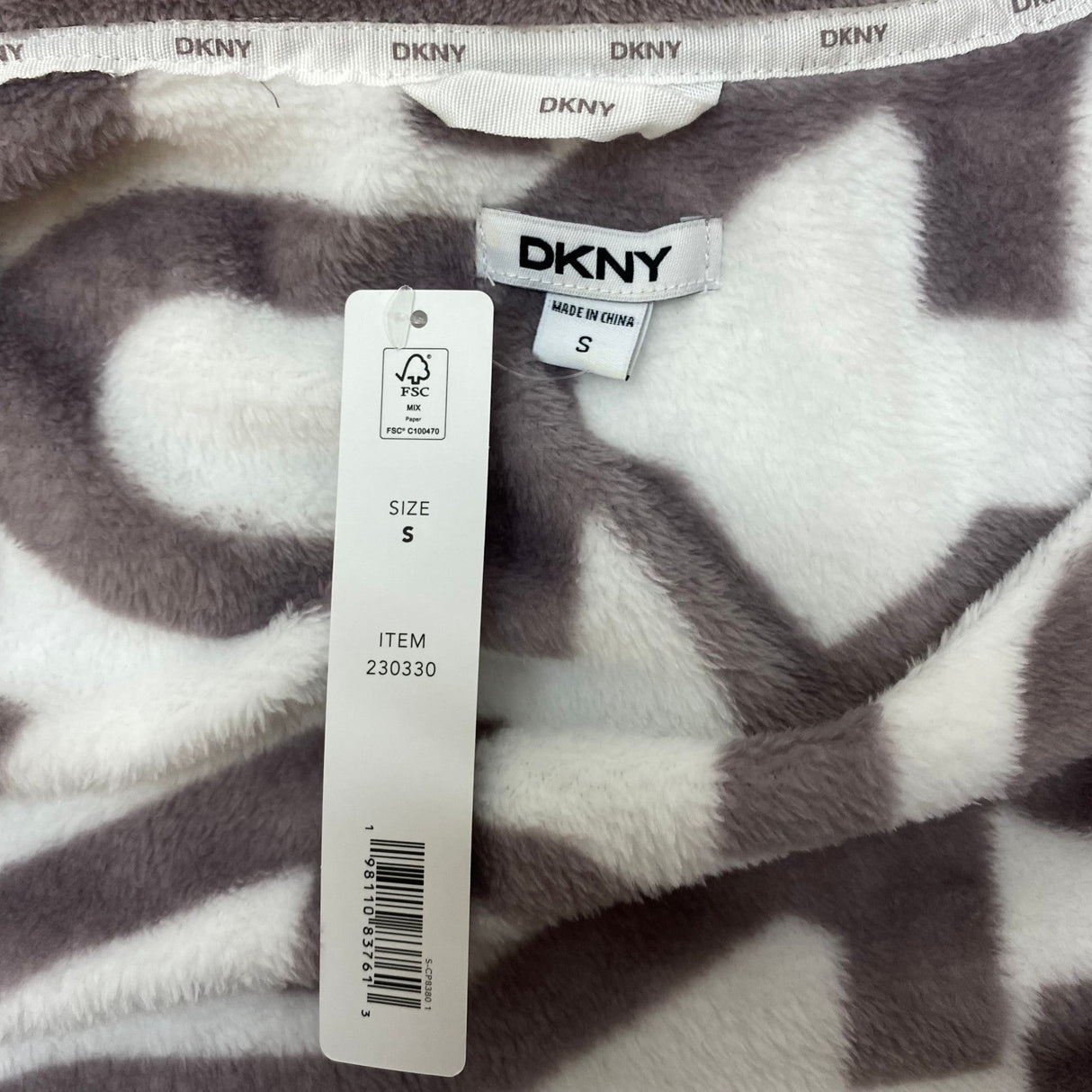 DKNY Women's Shawl Collar Long Plush Robe - Mauve SIZE - Small