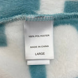DKNY Women's Shawl Collar Long Plush Robe - Blue SIZE - Large