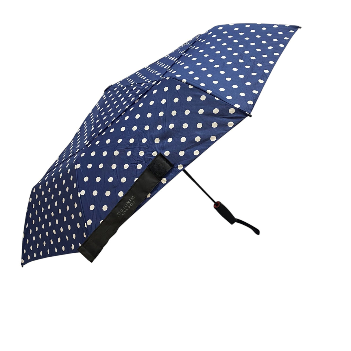 Shedrain Windpro Compact Umbrella - Blue Polka Dot