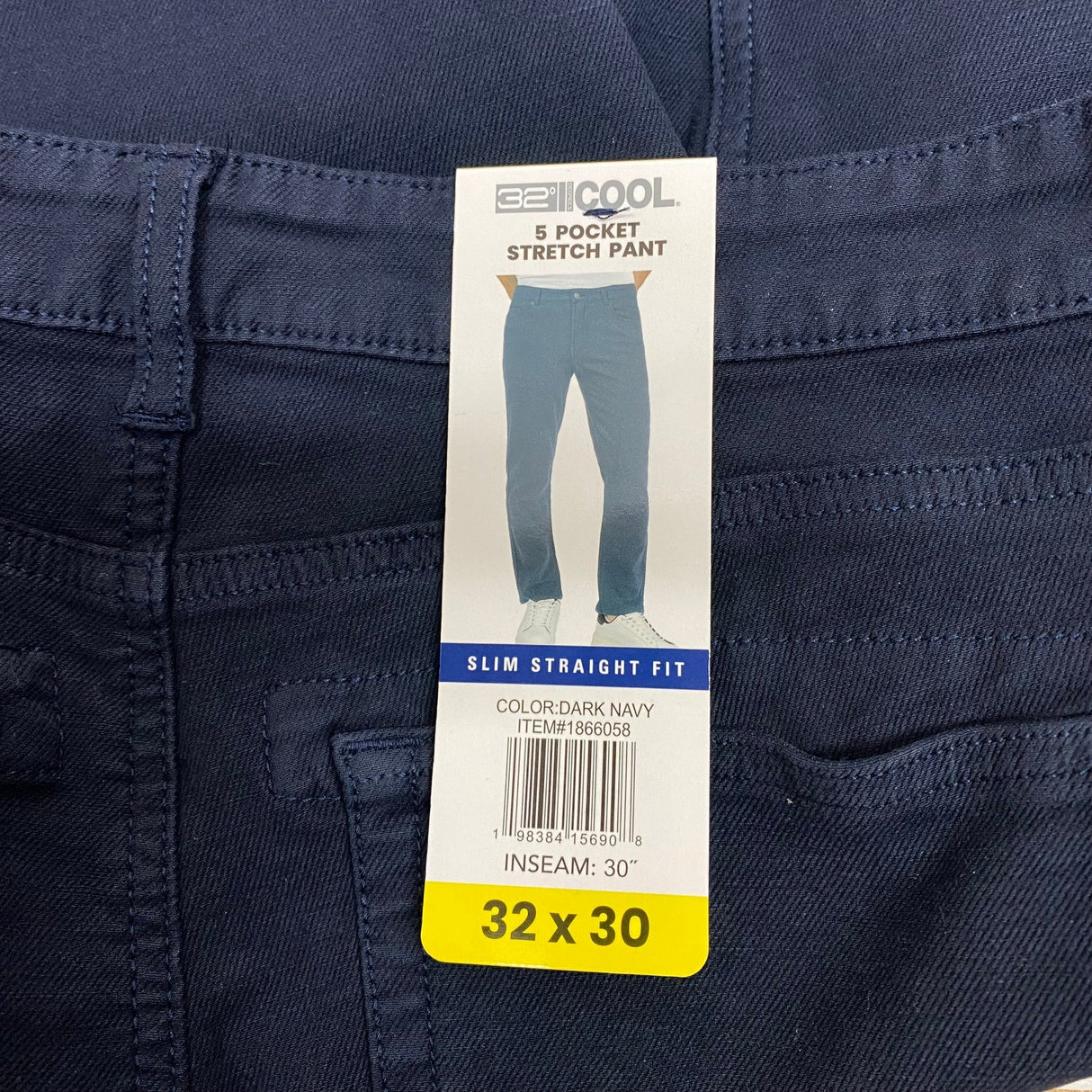 32 Degrees Men's 5 Pocket Stretch Pant Slim Straight Fit - 32 x 30 SIZE - 32