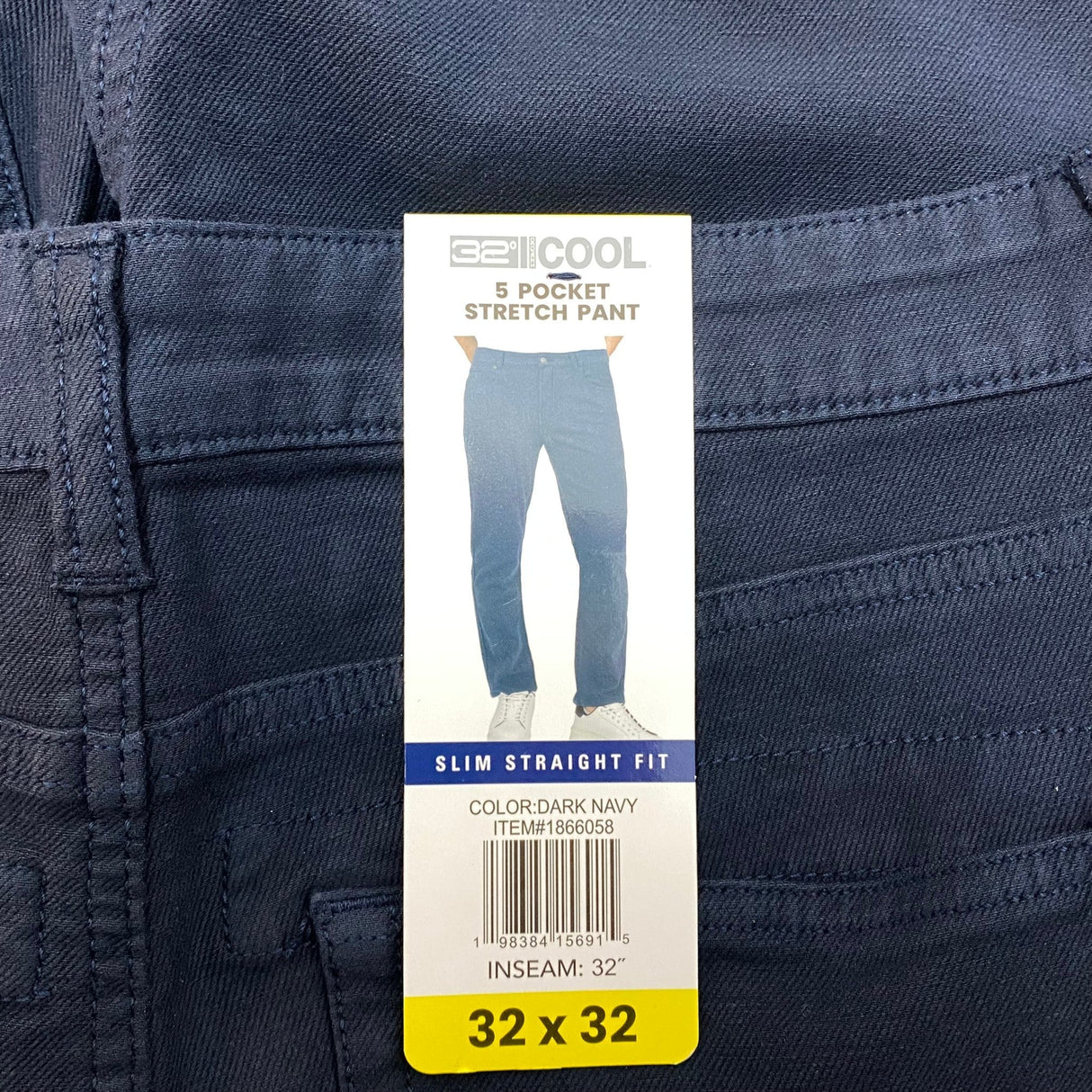 32 Degrees Men's 5 Pocket Stretch Pant Slim Straight Fit - 32 x 32 SIZE - 32