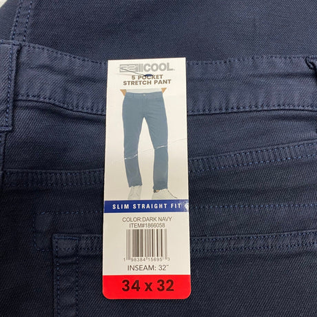 32 Degrees Men's 5 Pocket Stretch Pant Slim Straight Fit - 34 x 32 SIZE - 34