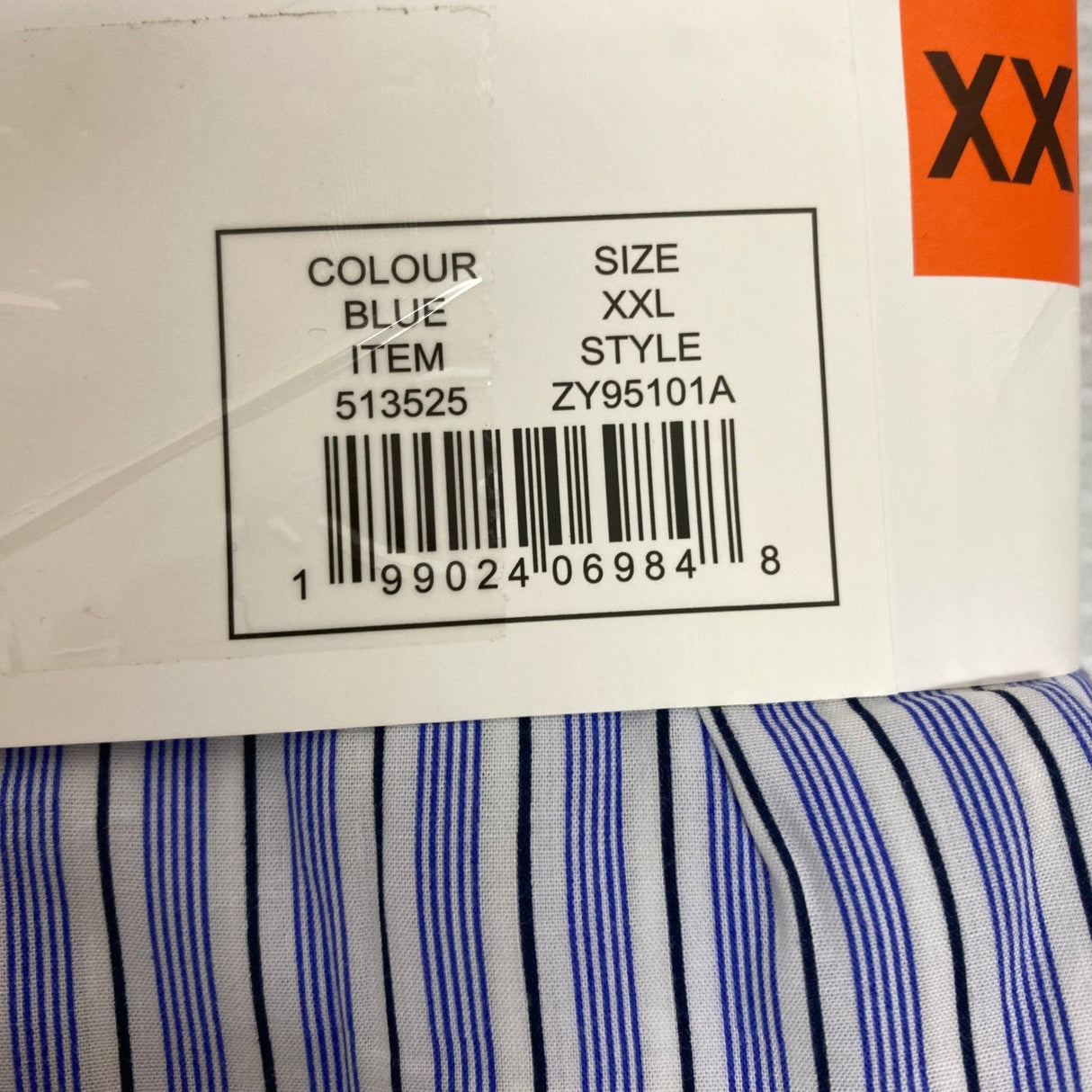 DKNY Women's 2 Piece Lightweight Woven Pyjama Set - Blue Stripe SIZE - XXL
