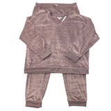 DKNY Women's 2 Piece Velour Lounge Set - Mauve SIZE - XXL