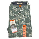 Tailor Vintage Men's Tropical Waves Shirt - Light Blue Palms SIZE - XXL