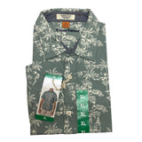 Tailor Vintage Men's Tropical Waves Shirt - Light Blue Palms SIZE - Extra Large