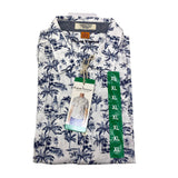 Tailor Vintage Men's Tropical Waves Shirt - White/Blue Palms SIZE - Extra Large