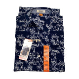 Tailor Vintage Men's Tropical Waves Shirt - Dark Blue Palms SIZE - XXL