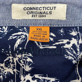 Tailor Vintage Men's Tropical Waves Shirt - Dark Blue Palms SIZE - XXL