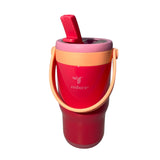 Reduce 414ml Insulated Chiller Cup with Folding Straw - Pink