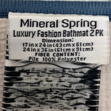 Mineral Spring Luxury Fashion Bathmat 43cm x 61cm - Blue