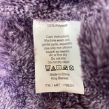 Berkshire Heathered Plush Blanket - King 284 x 234 cm - Purple