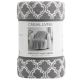 Casual Living Super Soft Plush Throw 152 x 177cm - Grey