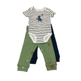 Pekkle Boy's 3 Piece Daywear Set - Dino Sports - 9 Months