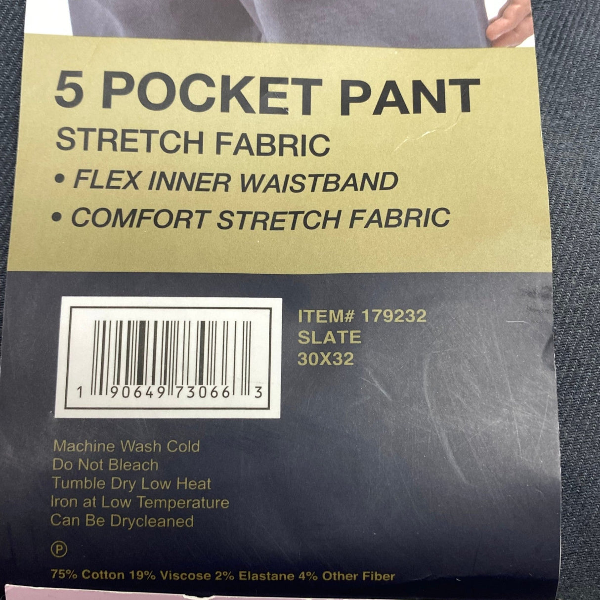 Jachs Men's Straight Fit 5 Pocket Pant - Slate SIZE - 30