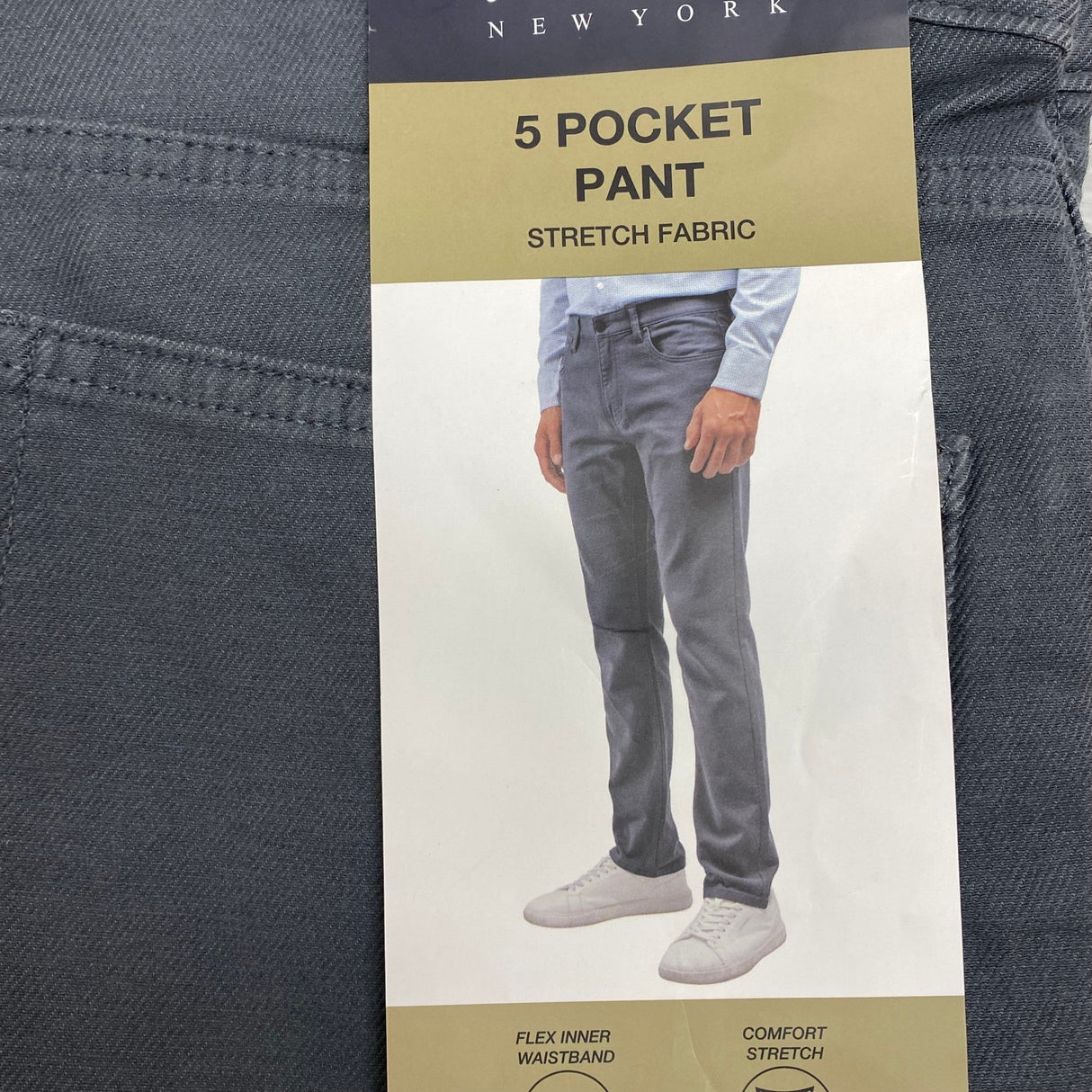 Jachs Men's Straight Fit 5 Pocket Pant - Slate SIZE - 32