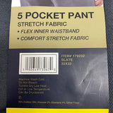 Jachs Men's Straight Fit 5 Pocket Pant - Slate SIZE - 32